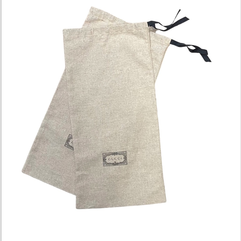 COPY - GUCCI drawstring dust/shoe bag, pair BRAND NEW